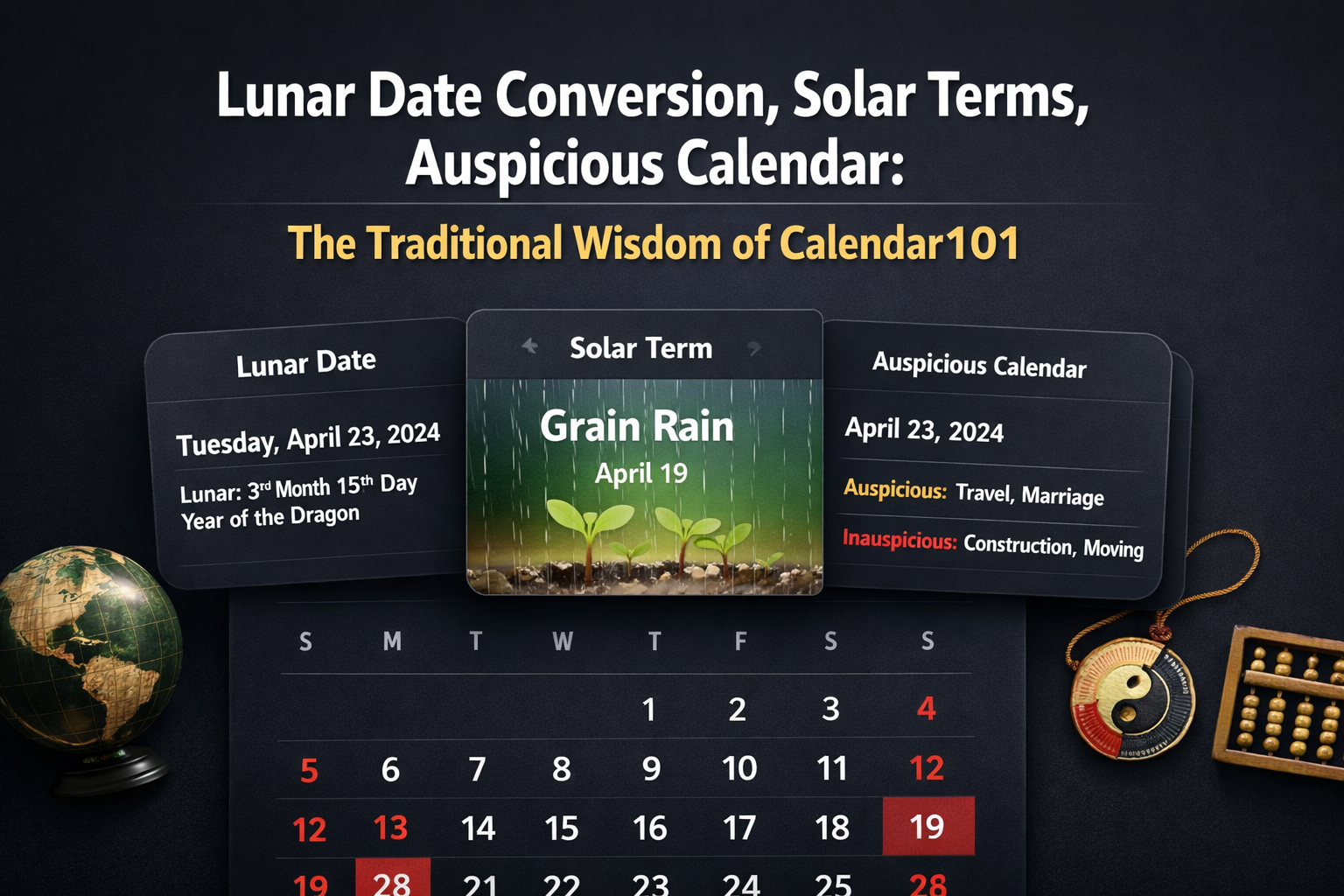 農曆日期轉換、二十四節氣、宜忌黃曆：Calendar101的傳統智慧