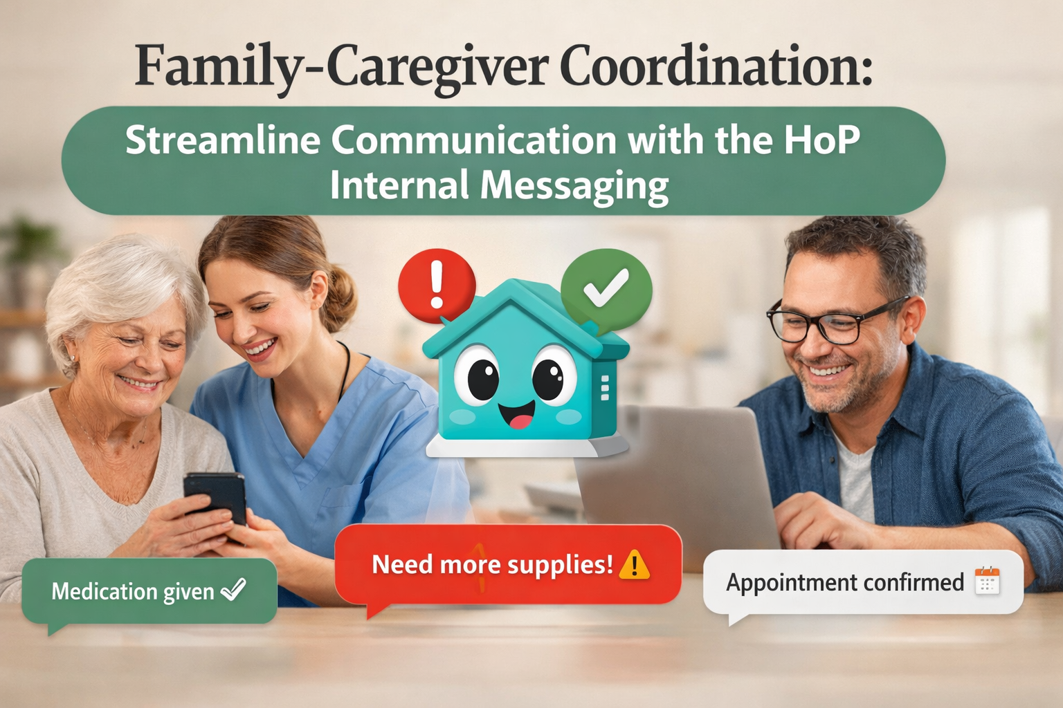 Coordination Famille-Soignants: Simplifiez la Communication avec la Messagerie Interne HoP