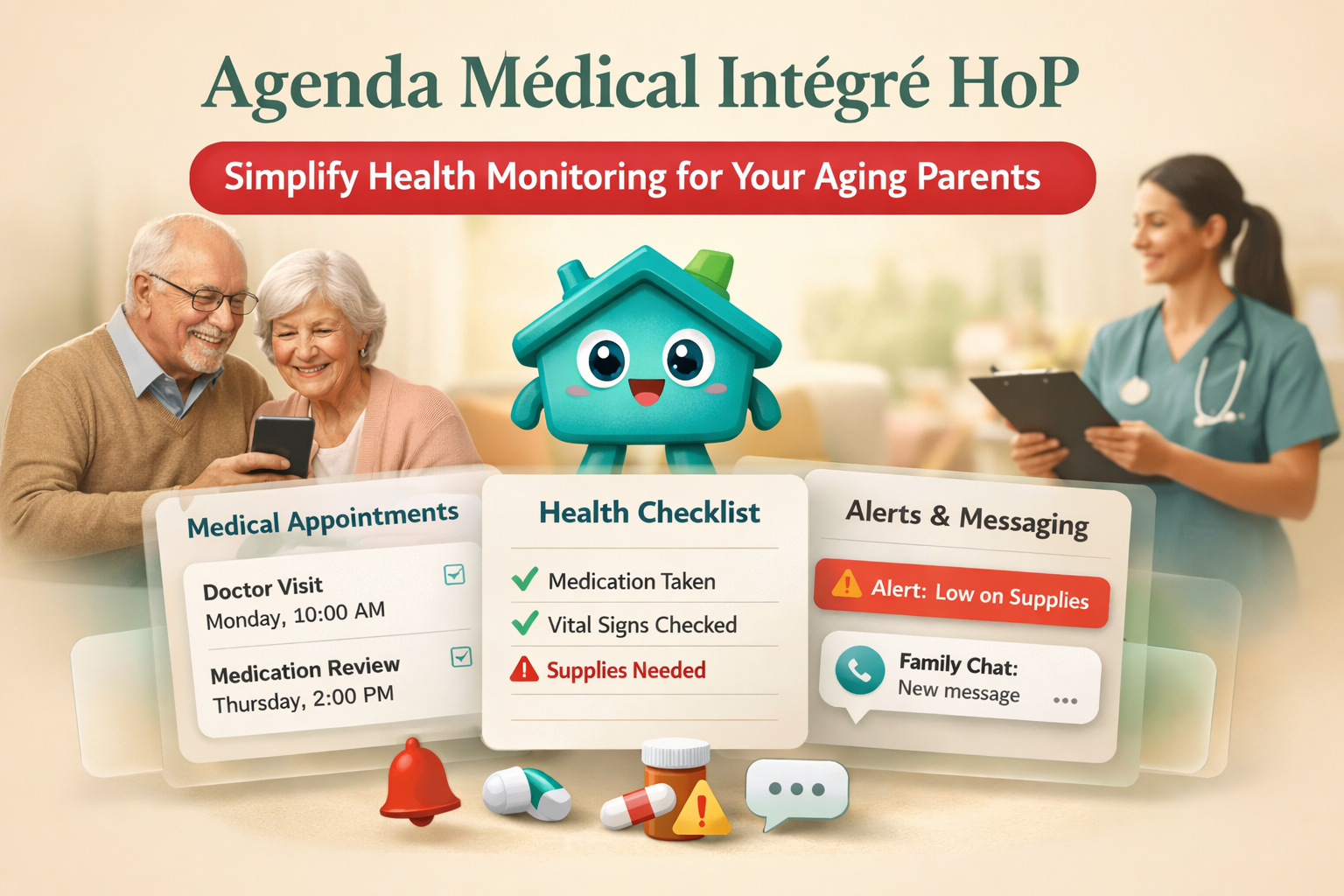 Agenda Médical Intégré HoP: Simplifiez le Suivi Santé de vos Parents Âgés