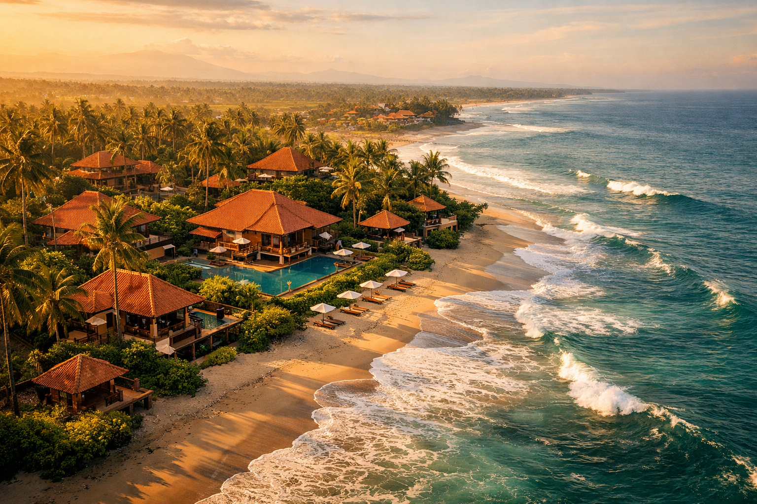 ILMUTOTO - Villa Mila Beachfront Aerial View