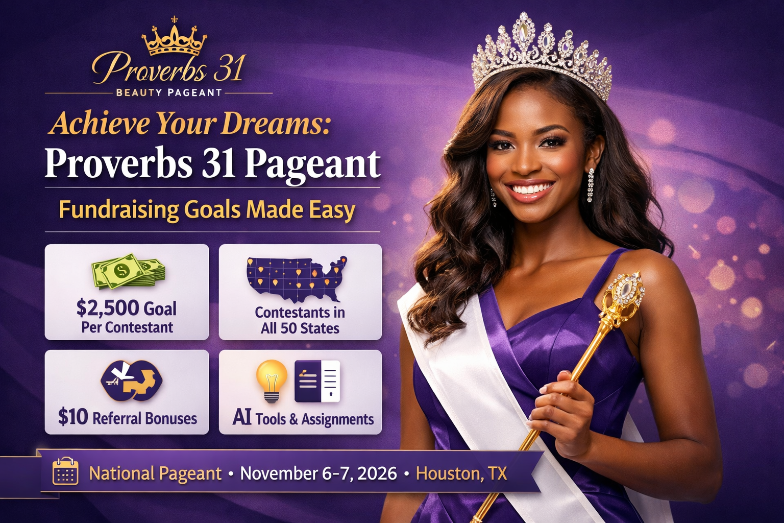 Achieve Your Dreams: Proverbs 31 Pageant Fundraising Goals Made Easy