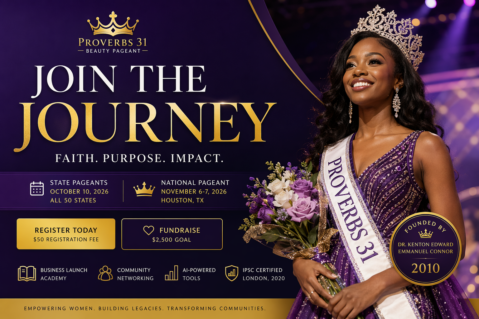 Join the Journey: Proverbs 31 Pageant Registration & Fundraising 2026