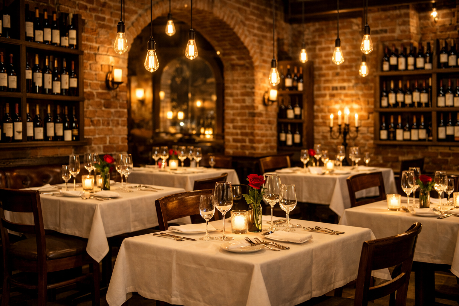 Napoli Centrale Pizzeria warm interior with rustic Italian decor