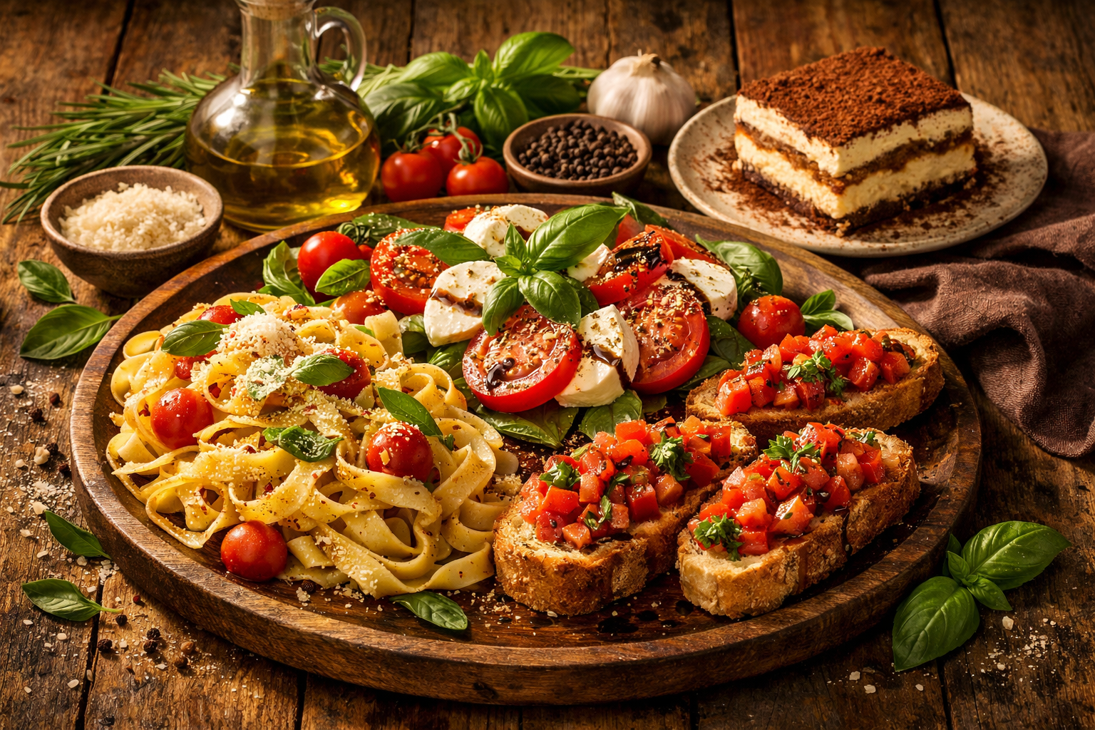 Italian cuisine platter