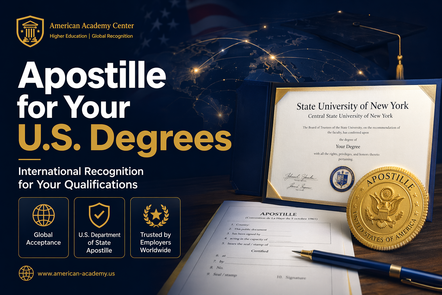توثيق Apostille لشهاداتك الأمريكية: توثيق قانوني دولي لمؤهلاتك