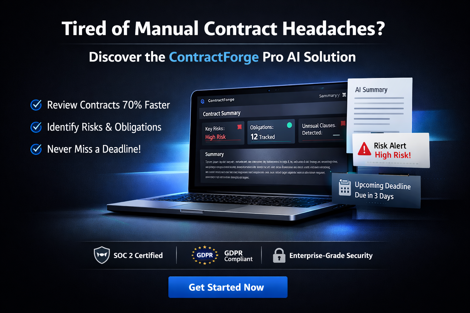 Tired of Manual Contract Headaches? Discover the ContractForge Pro AI Solution