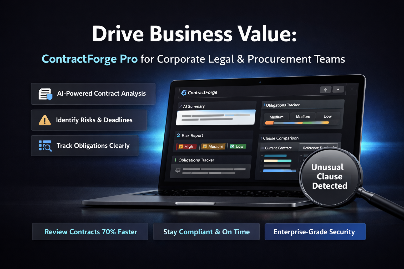 Drive Business Value: ContractForge Pro for Corporate Legal & Procurement Teams