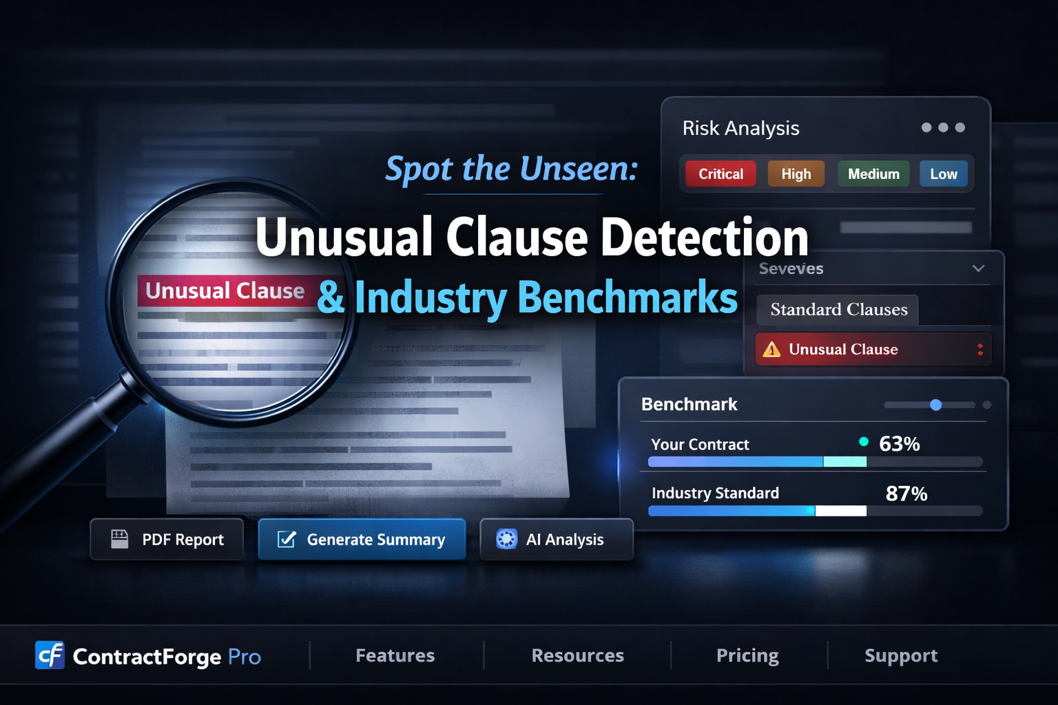 Spot the Unseen: Unusual Clause Detection & Industry Benchmarks