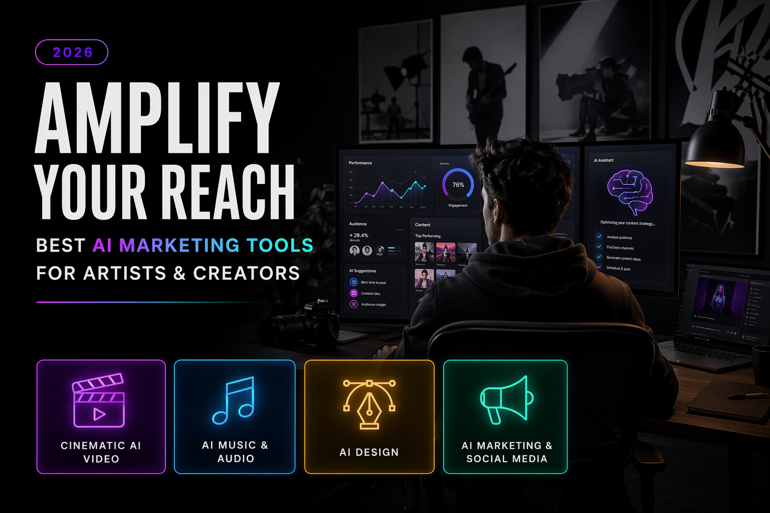 Amplify Your Reach: Best AI Marketing Tools for Artists & Creators (2026)