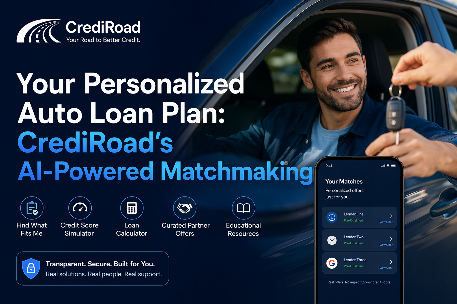 Your Personalized Auto Loan Plan: CrediRoad's AI-Powered Matchmaking