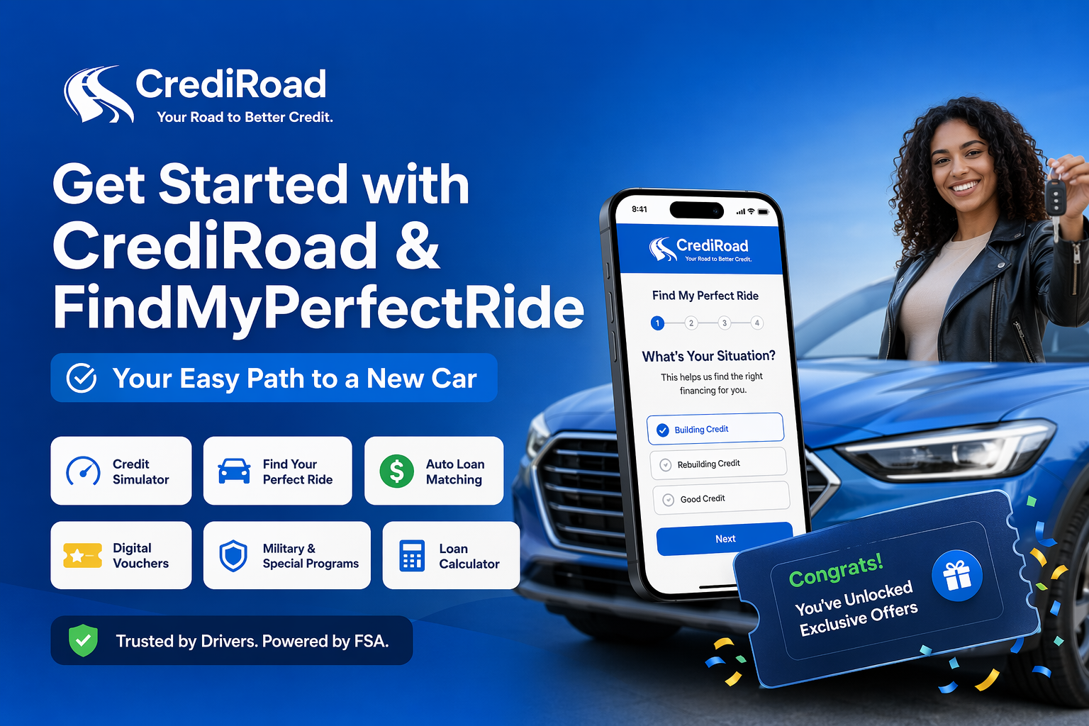Get Started with CrediRoad & FindMyPerfectRide: Your Easy Path to a New Car