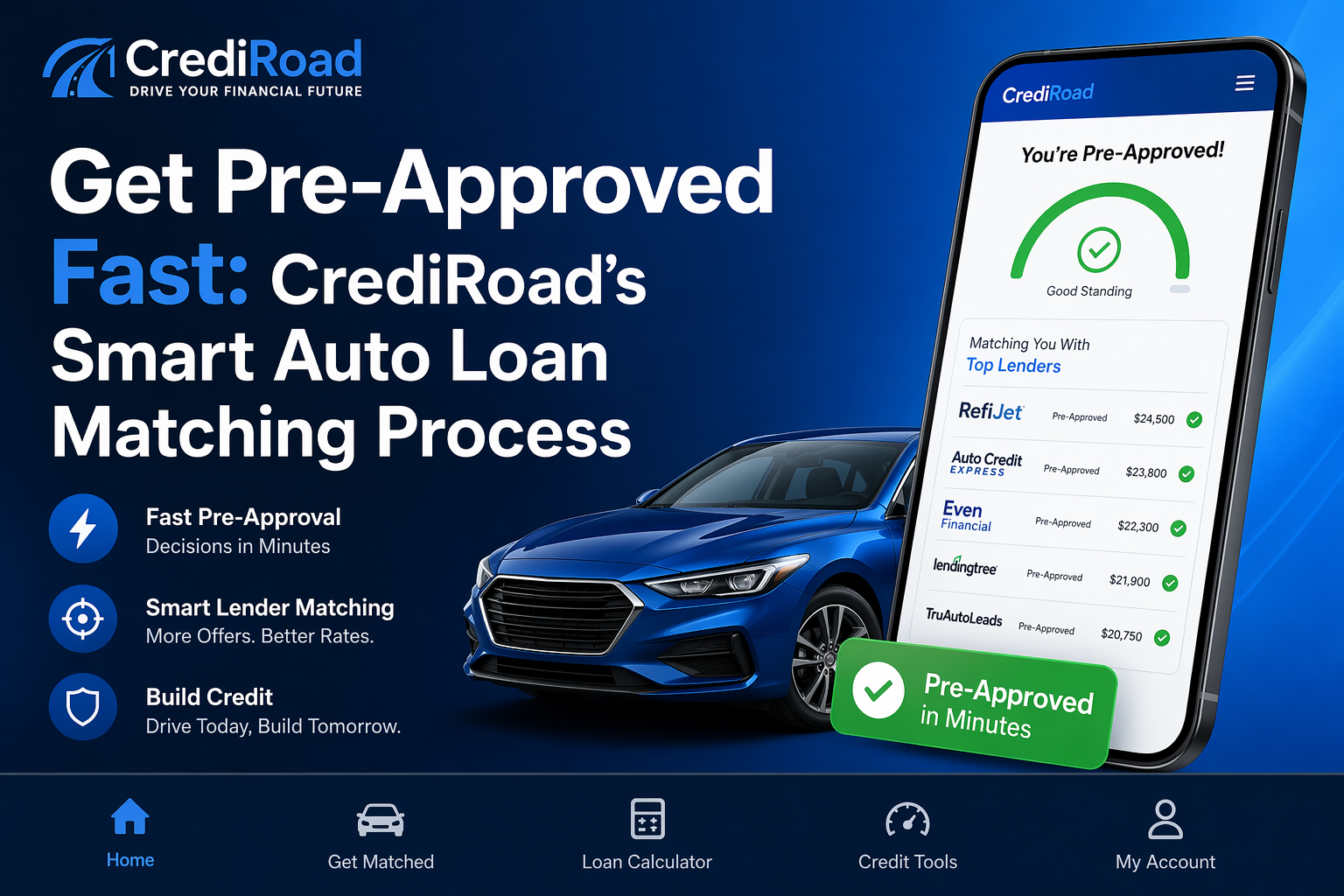Get Pre-Approved Fast: CrediRoad's Smart Auto Loan Matching Process