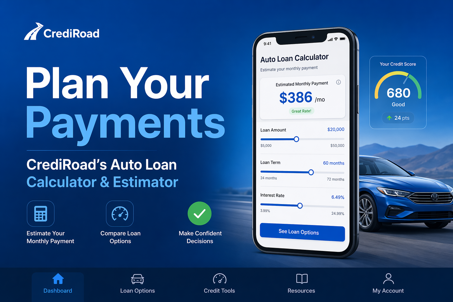 Plan Your Payments: CrediRoad's Auto Loan Calculator & Estimator