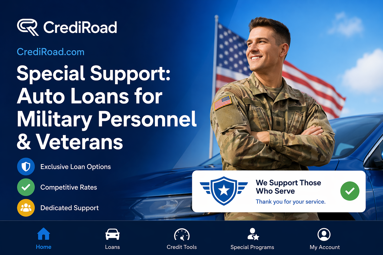 Special Support: Auto Loans for Military Personnel & Veterans