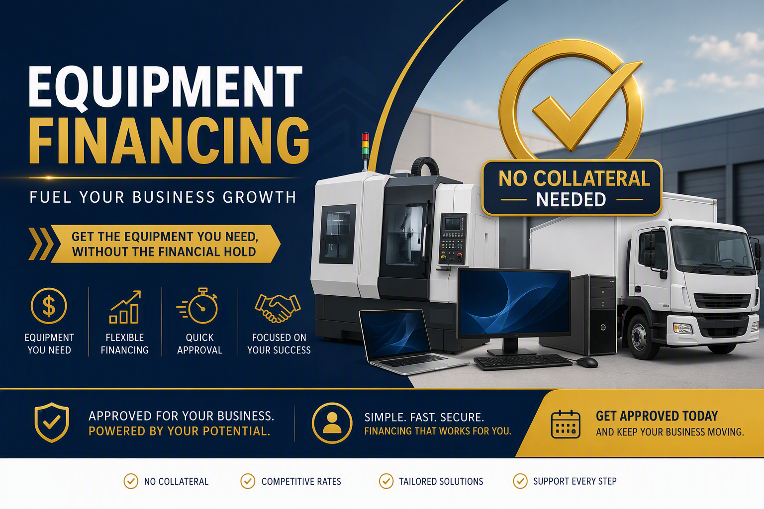 Equipment Financing with No Collateral: Grow Your Business Without Upfront Assets