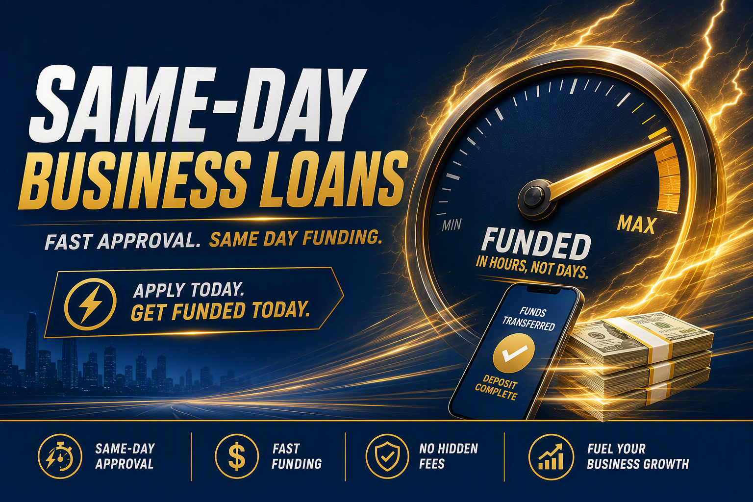Same Day Business Loans: Get Approved & Funded Today for Urgent Needs
