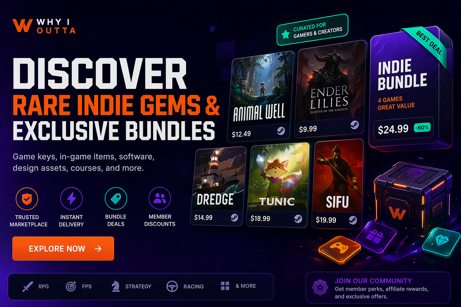 Discover Rare Indie Gems & Exclusive Bundles on Why I Outta