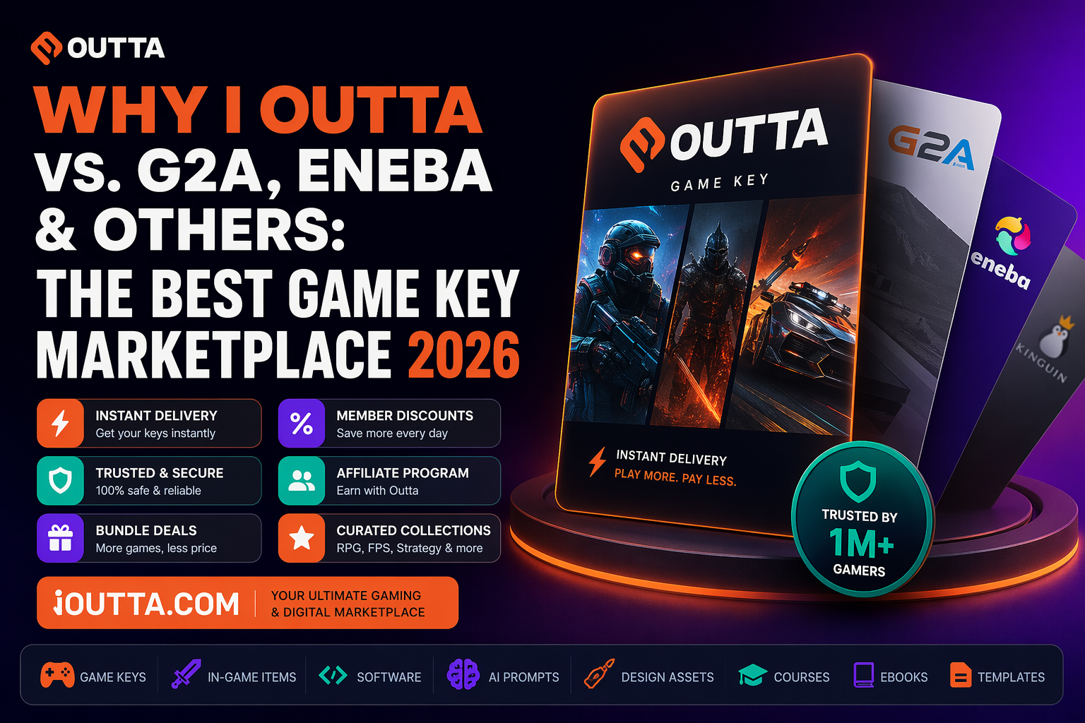 Why I Outta vs. G2A, Eneba & Others: The Best Game Key Marketplace 2026