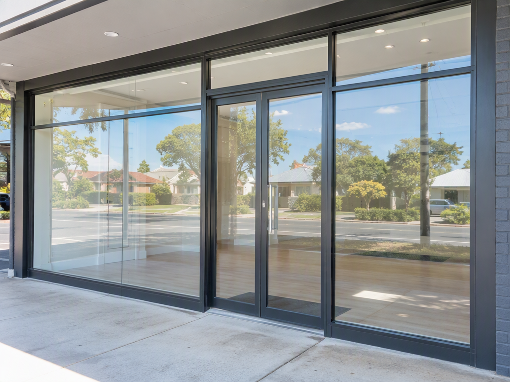 Illustrative commercial glass and shopfronts installation
