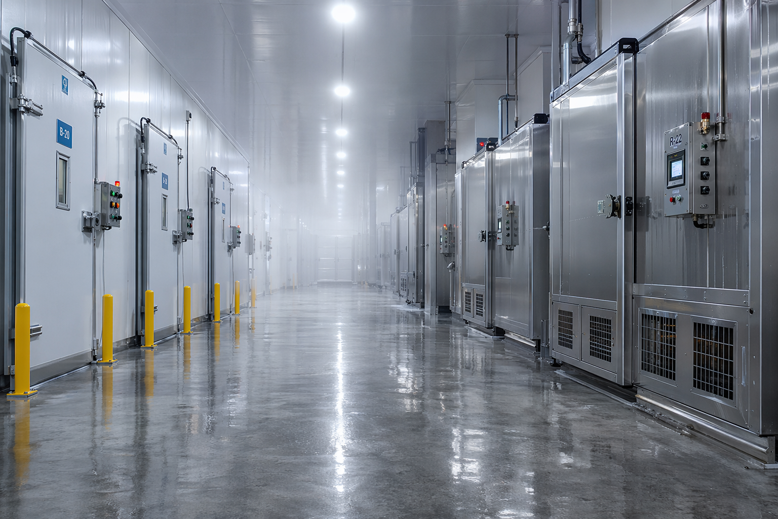 Sistema de climatización industrial Chiller para enfriamiento de agua en planta industrial