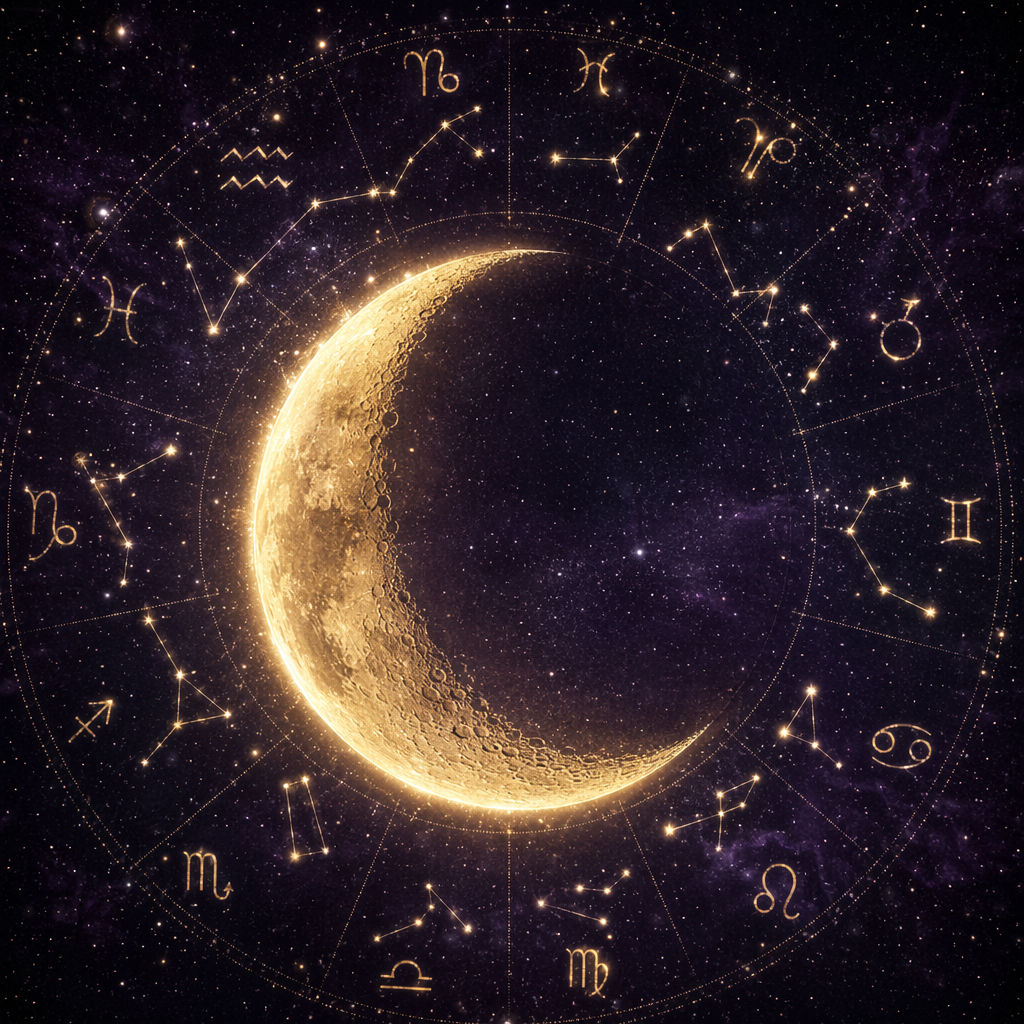 Celestial Moon and Stars