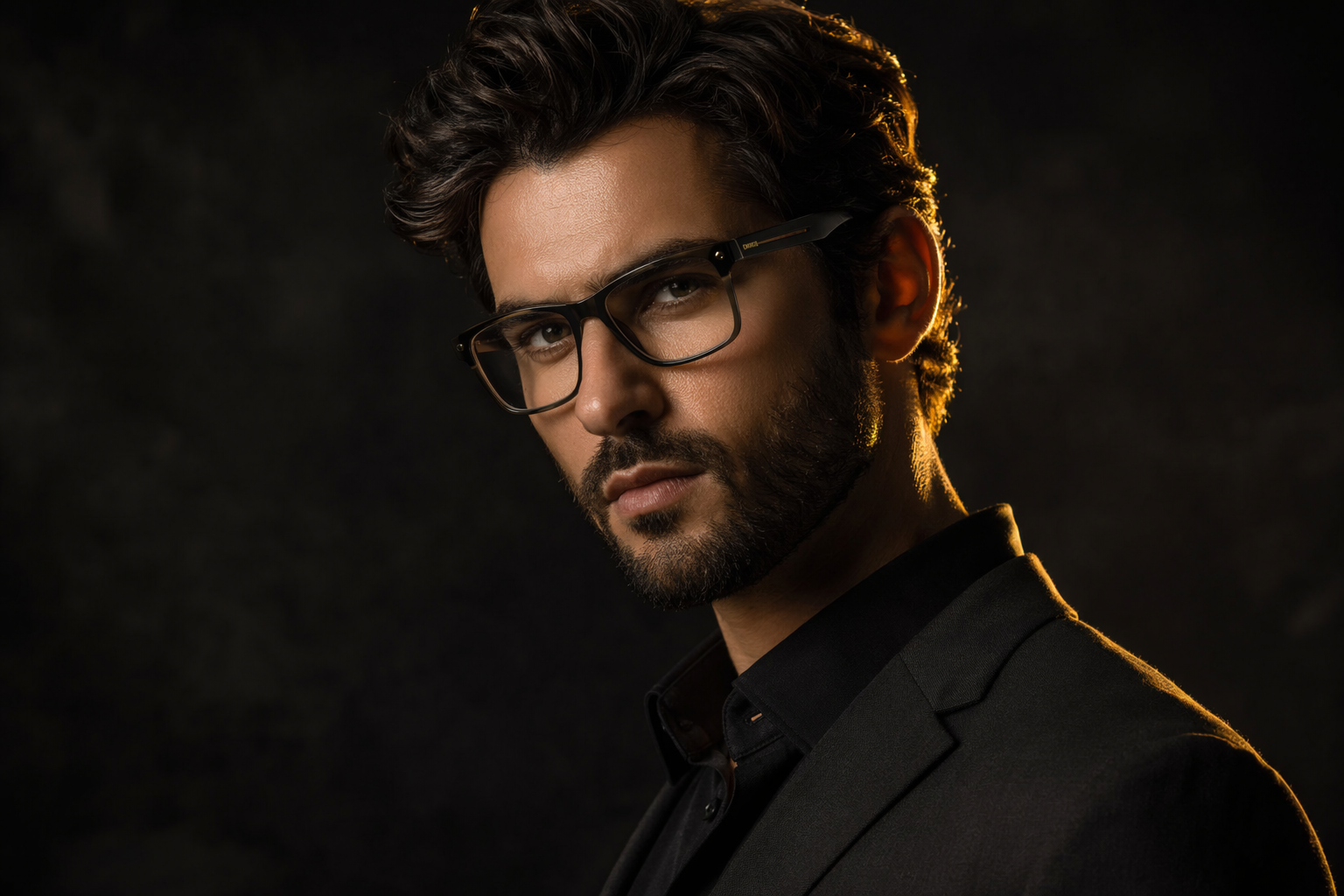 Pessoa com estilo usando óculos