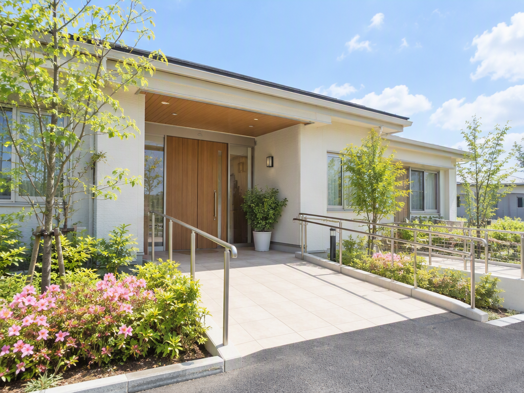 緑に囲まれた高齢者住宅のイメージ