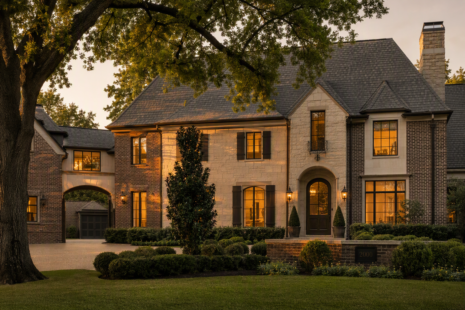 Luxury SouthPark home photographed at golden hour