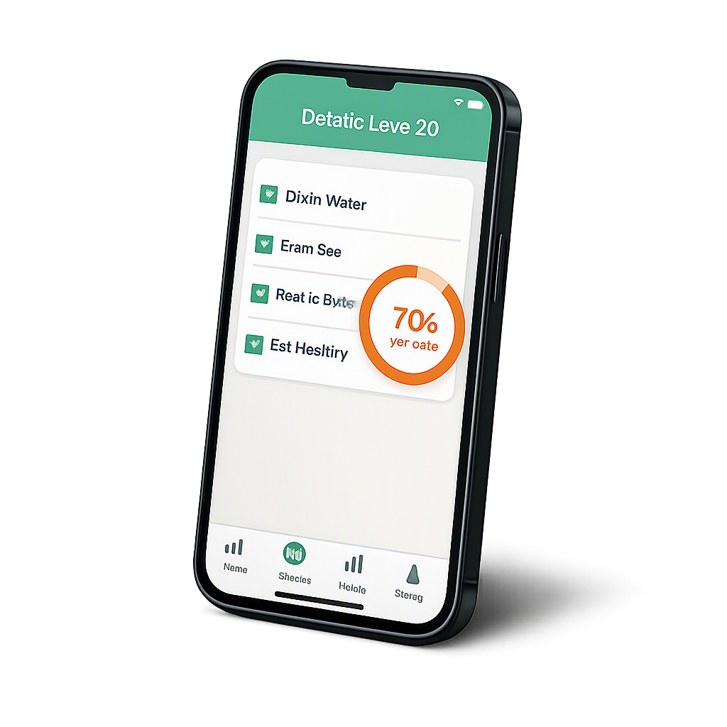 Aplicativo do Desafio Leve 20 mostrado em um celular