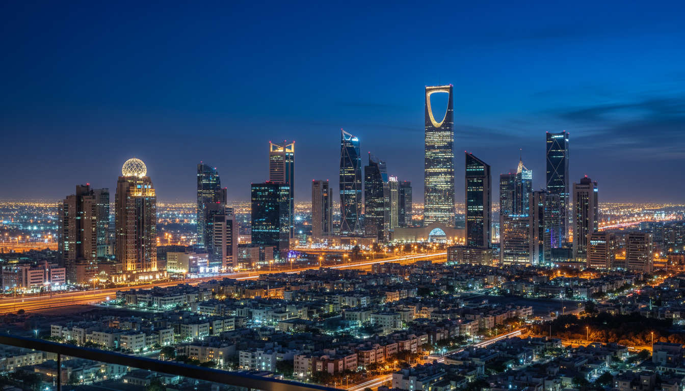 Riyadh skyline at night