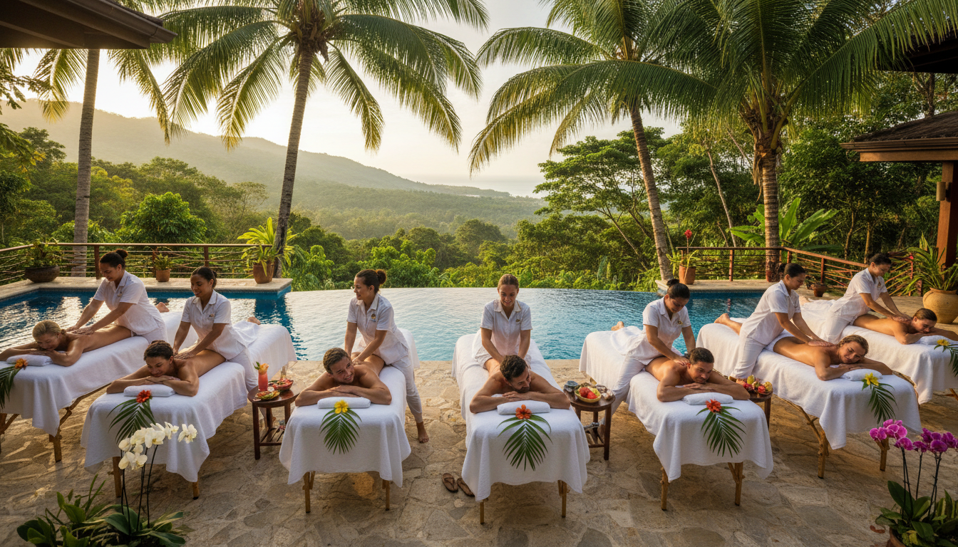 Group massage services Costa Rica bachelor party