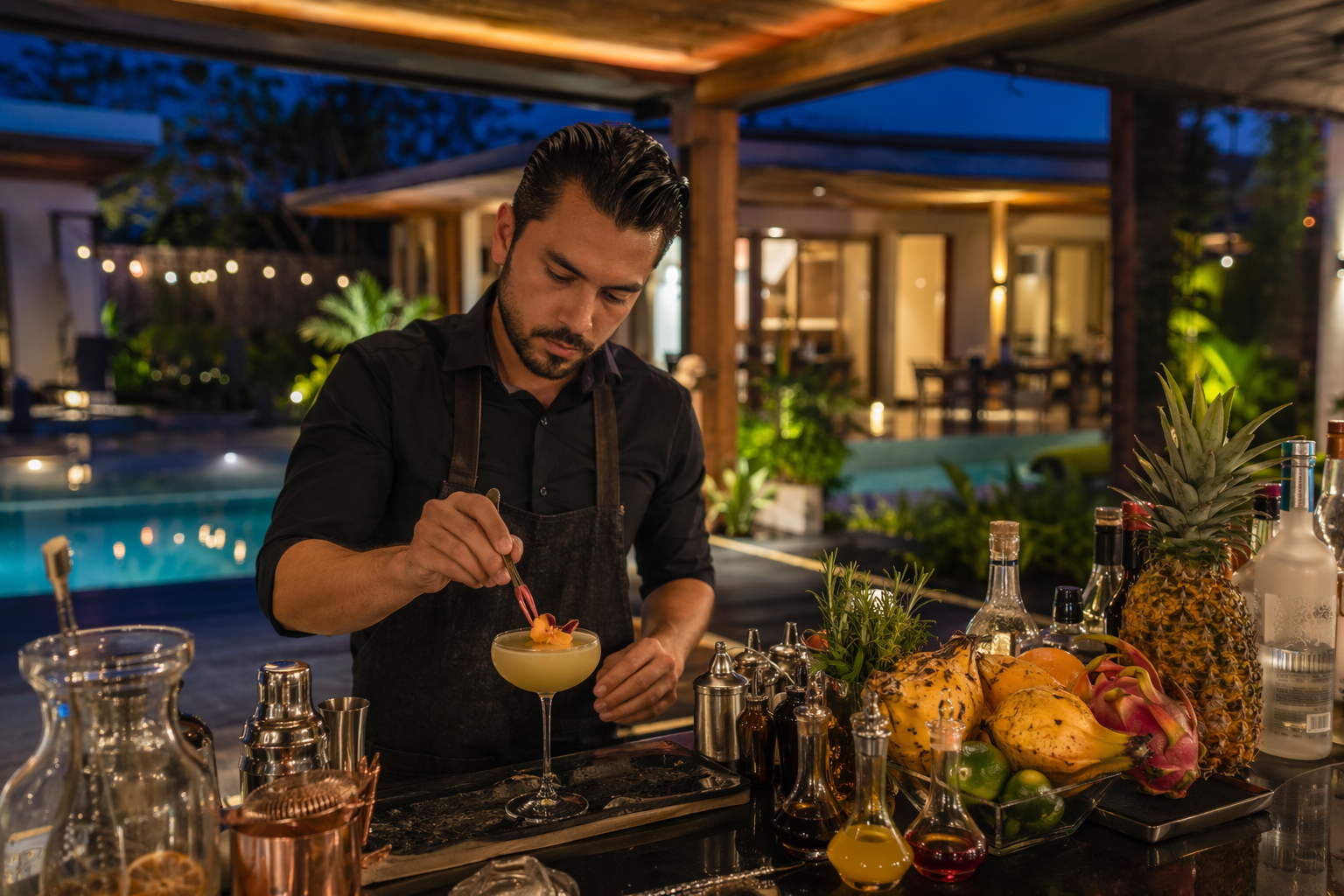 Private Bartender for guests in Jacó