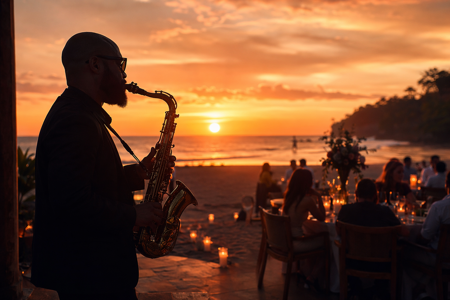 Saxophone Player tour near Jacó, Costa Rica