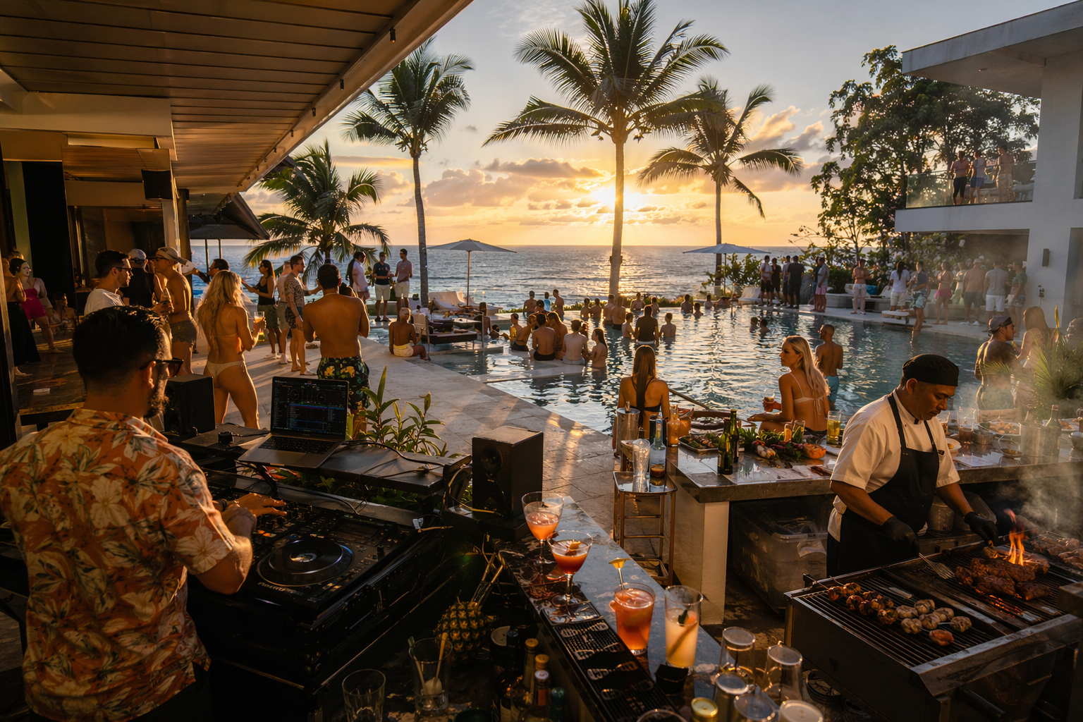 Luxury pool party in Jaco Costa Rica