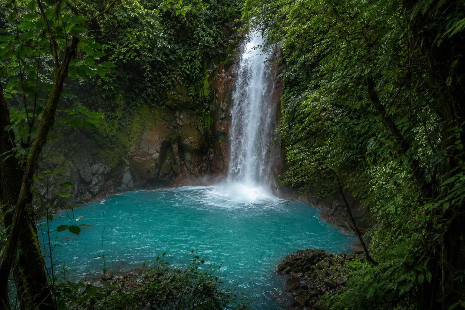 Costa Rica jungle waterfall horseback riding