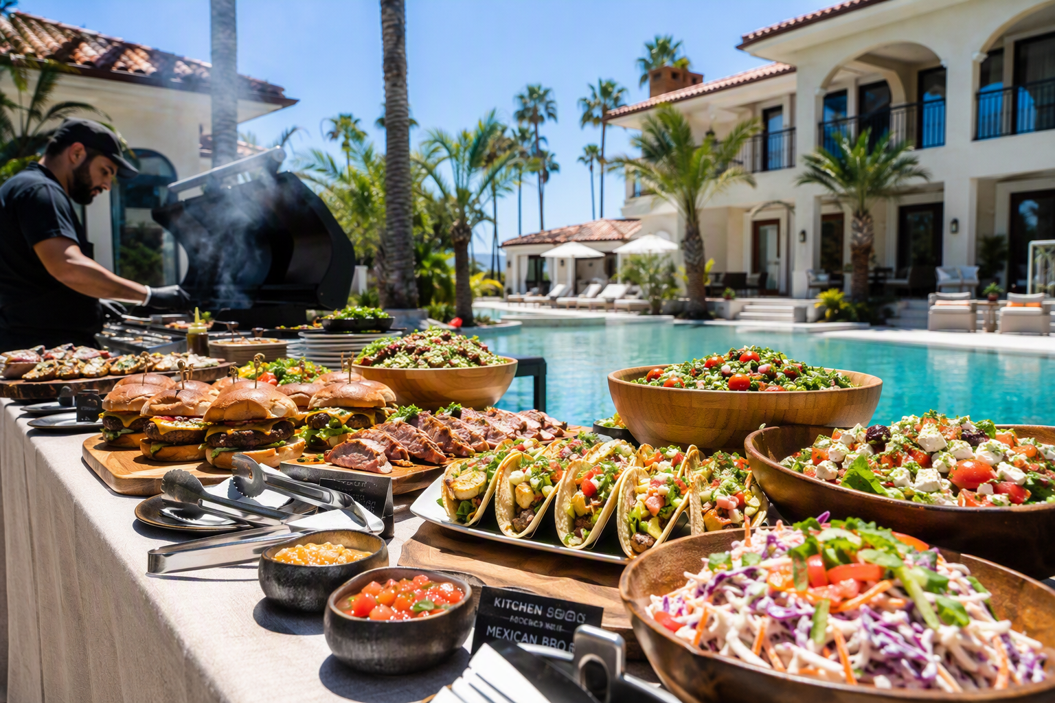 Jaco BBQ catering for pool parties