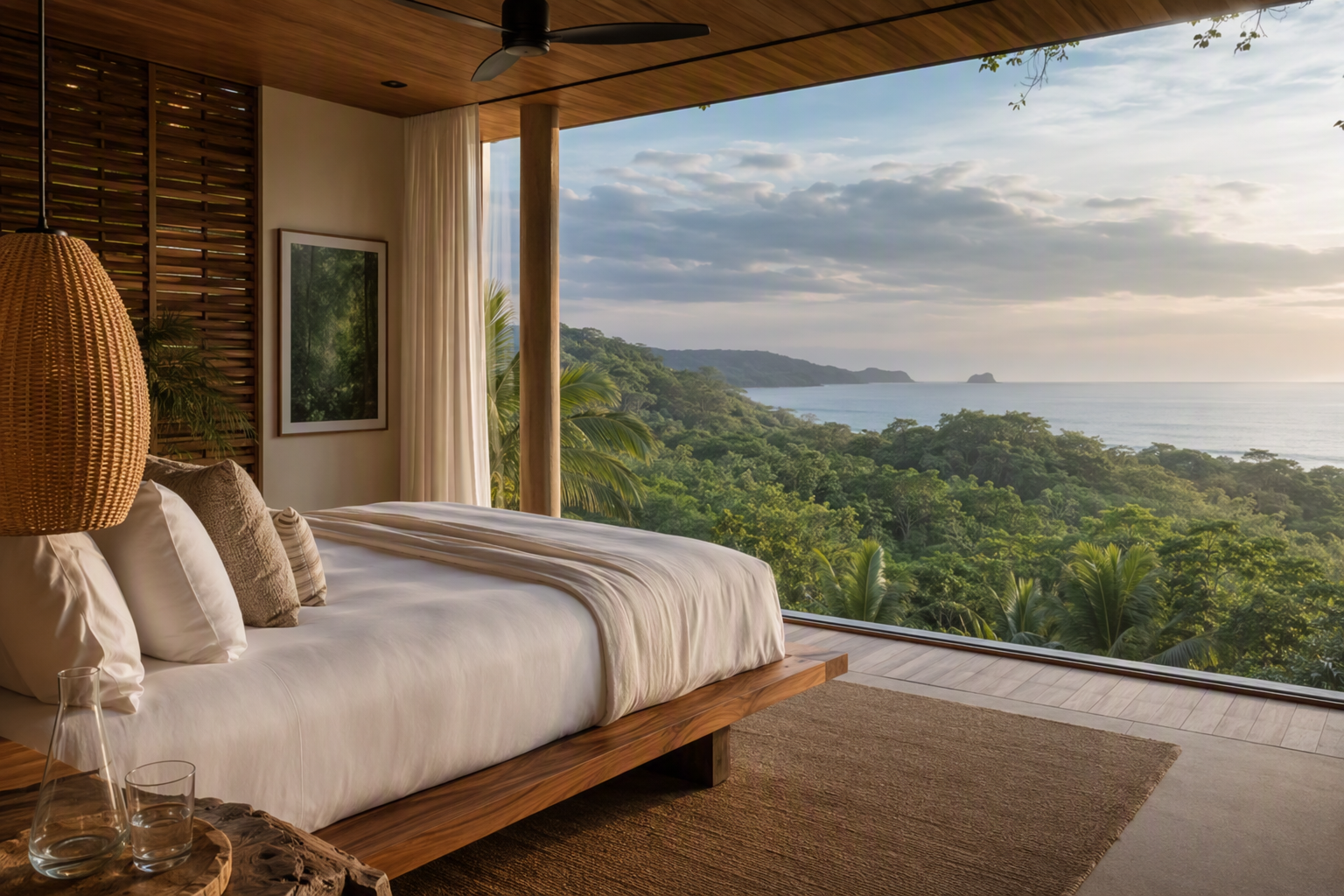 Beautifully furnished vacation rental bedroom in Costa Rica