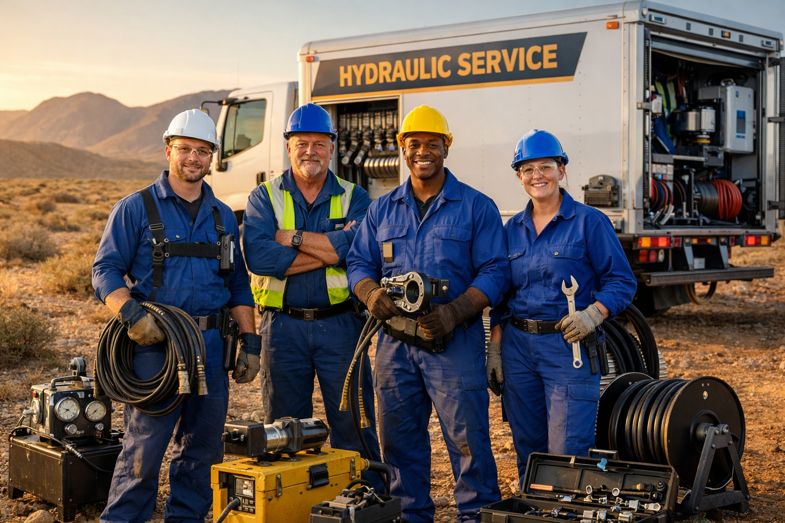 Excessive Hydraulics workshop and team