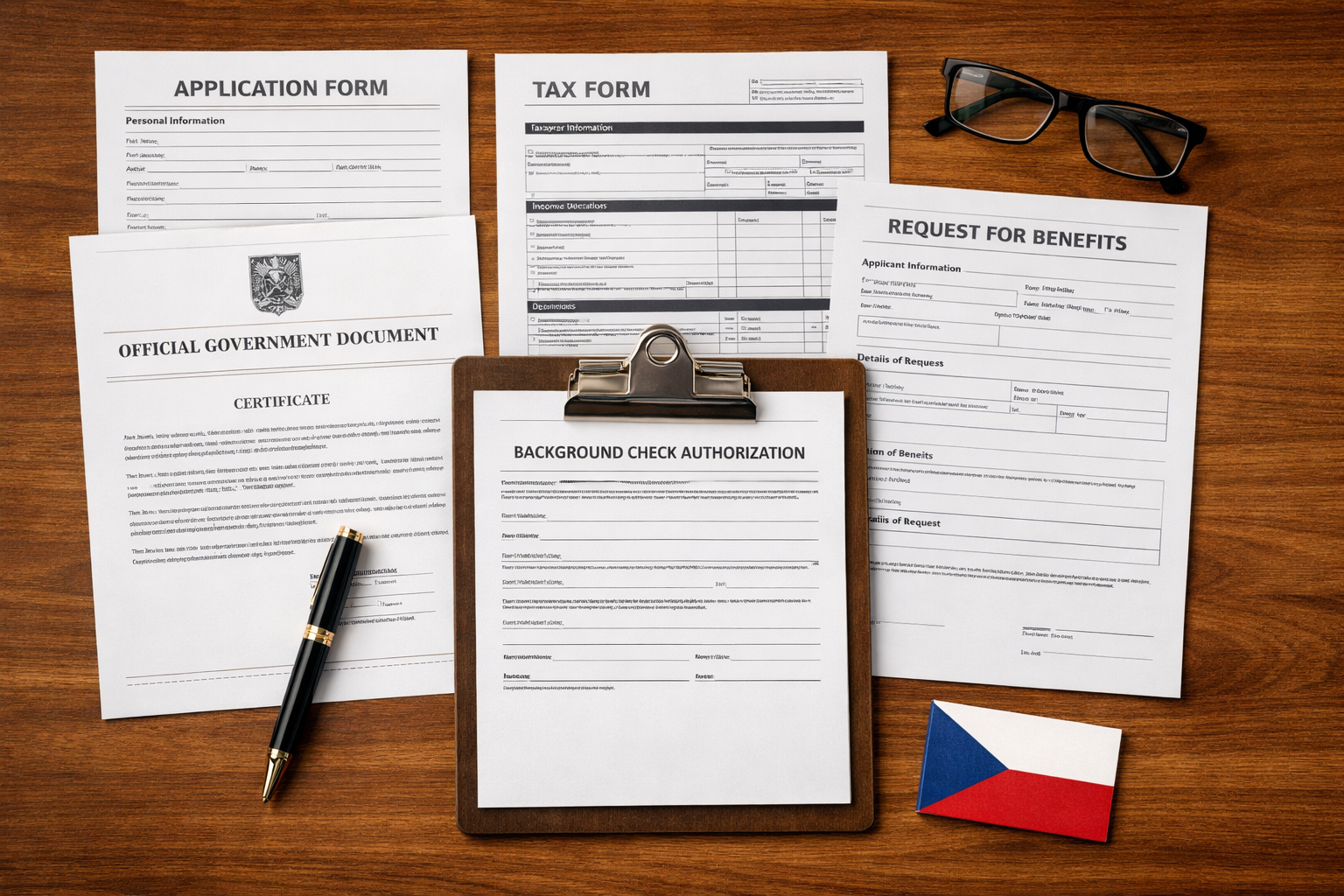 Dokumenty pro žádost o dávky