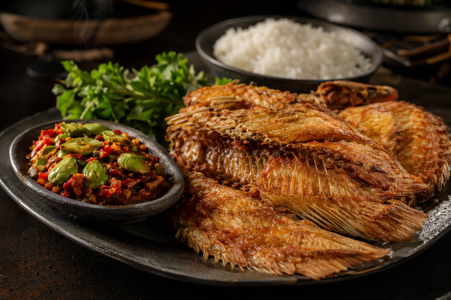 Ikan Goreng + Sambal