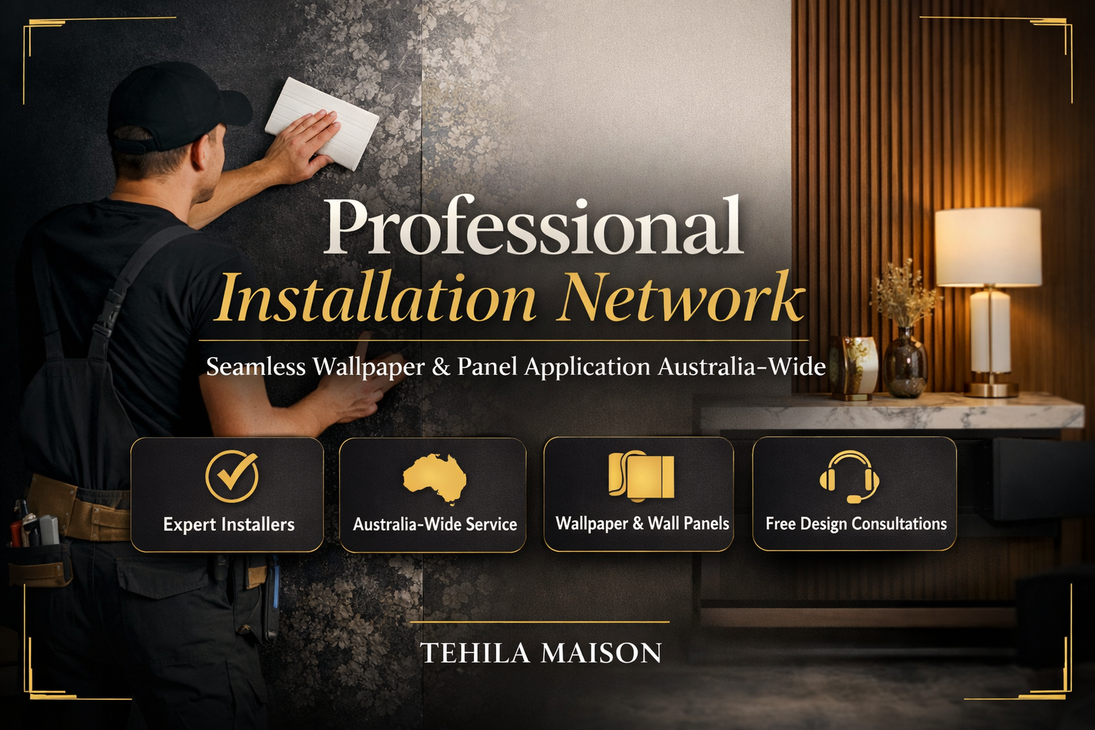 Professional Installation Network: Seamless Wallpaper & Panel Application Australia-Wide