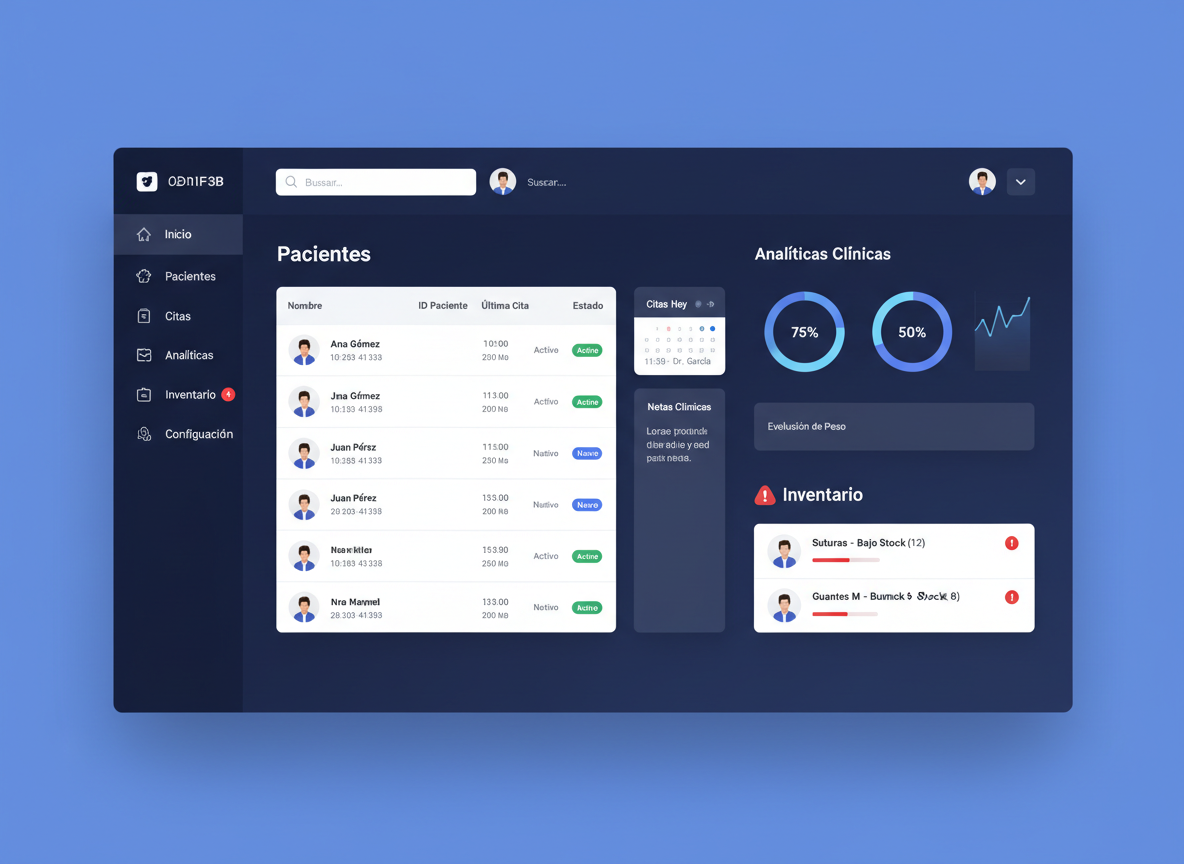 ZENTRIXMED Dashboard - Panel de control clínico