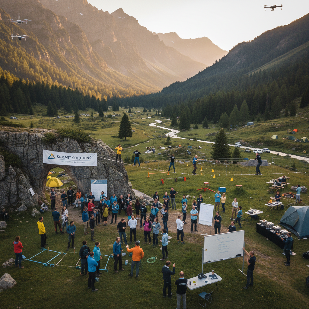 Integracja firmowa w górach dron