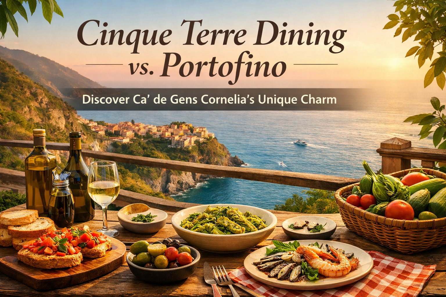 Cinque Terre Dining vs. Portofino: Discover Ca' de Gens Cornelia's Unique Charm