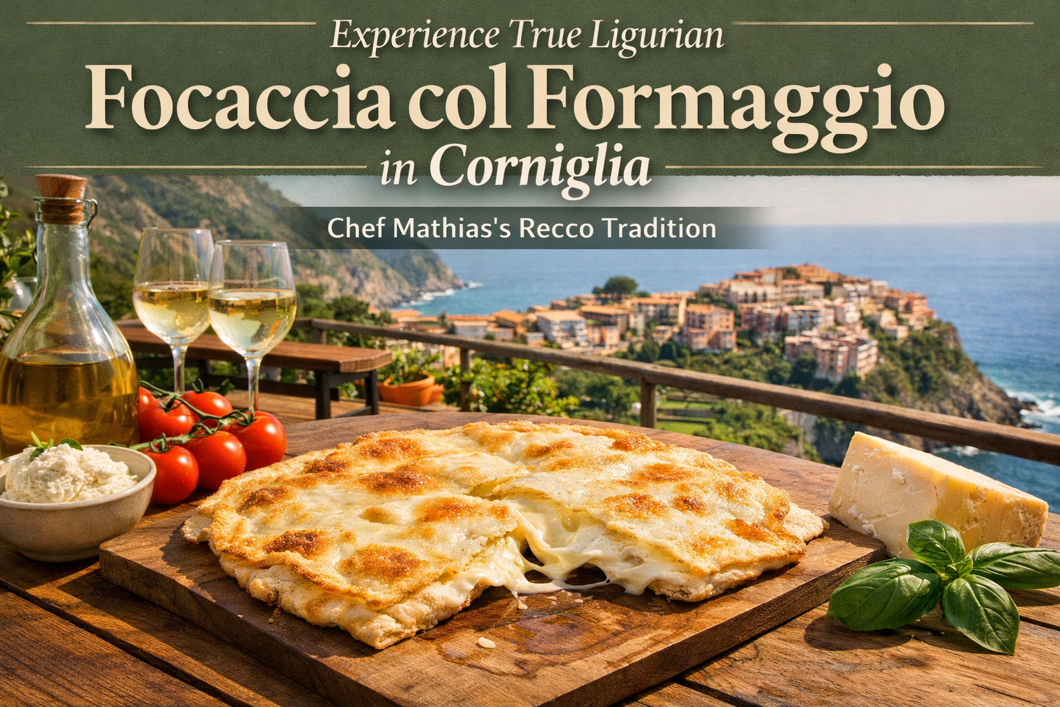 Experience True Ligurian Focaccia col Formaggio in Corniglia: Chef Mathias's Recco Tradition