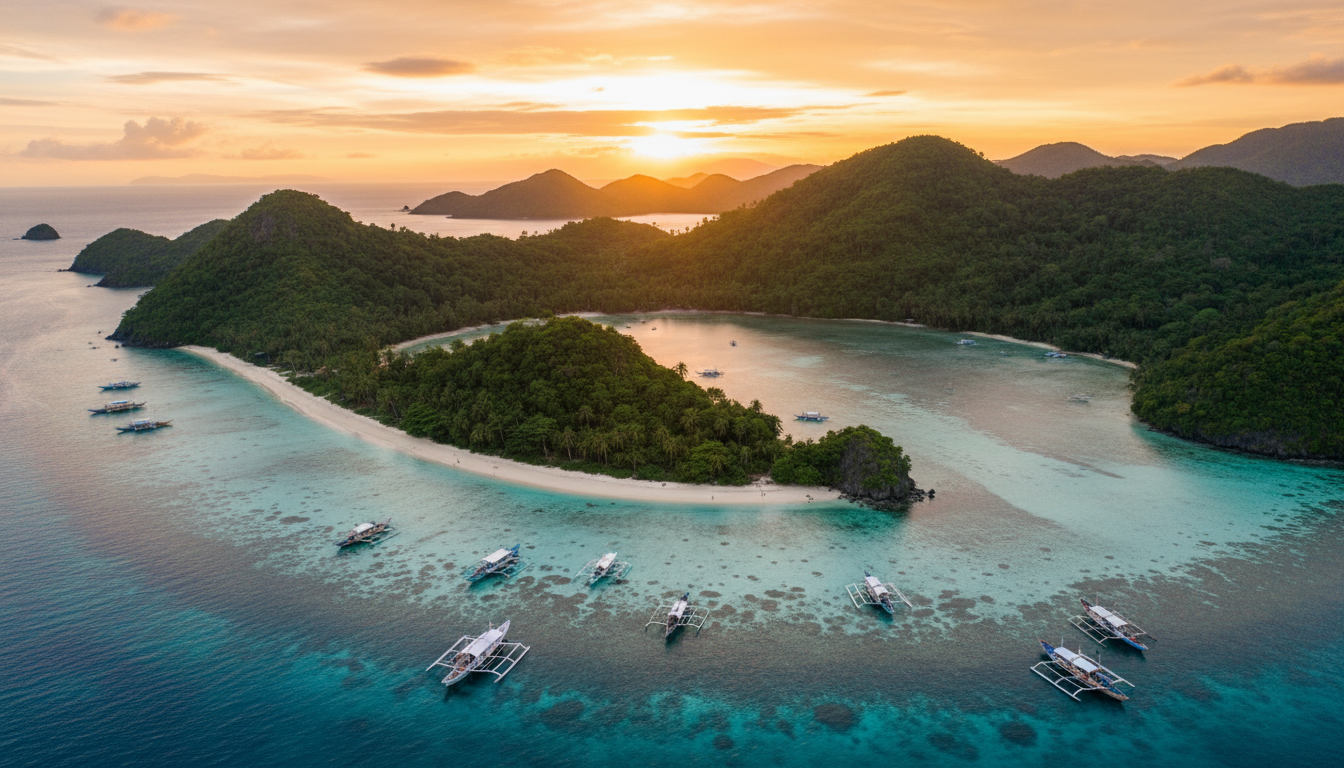 Philippines tropical islands aerial view