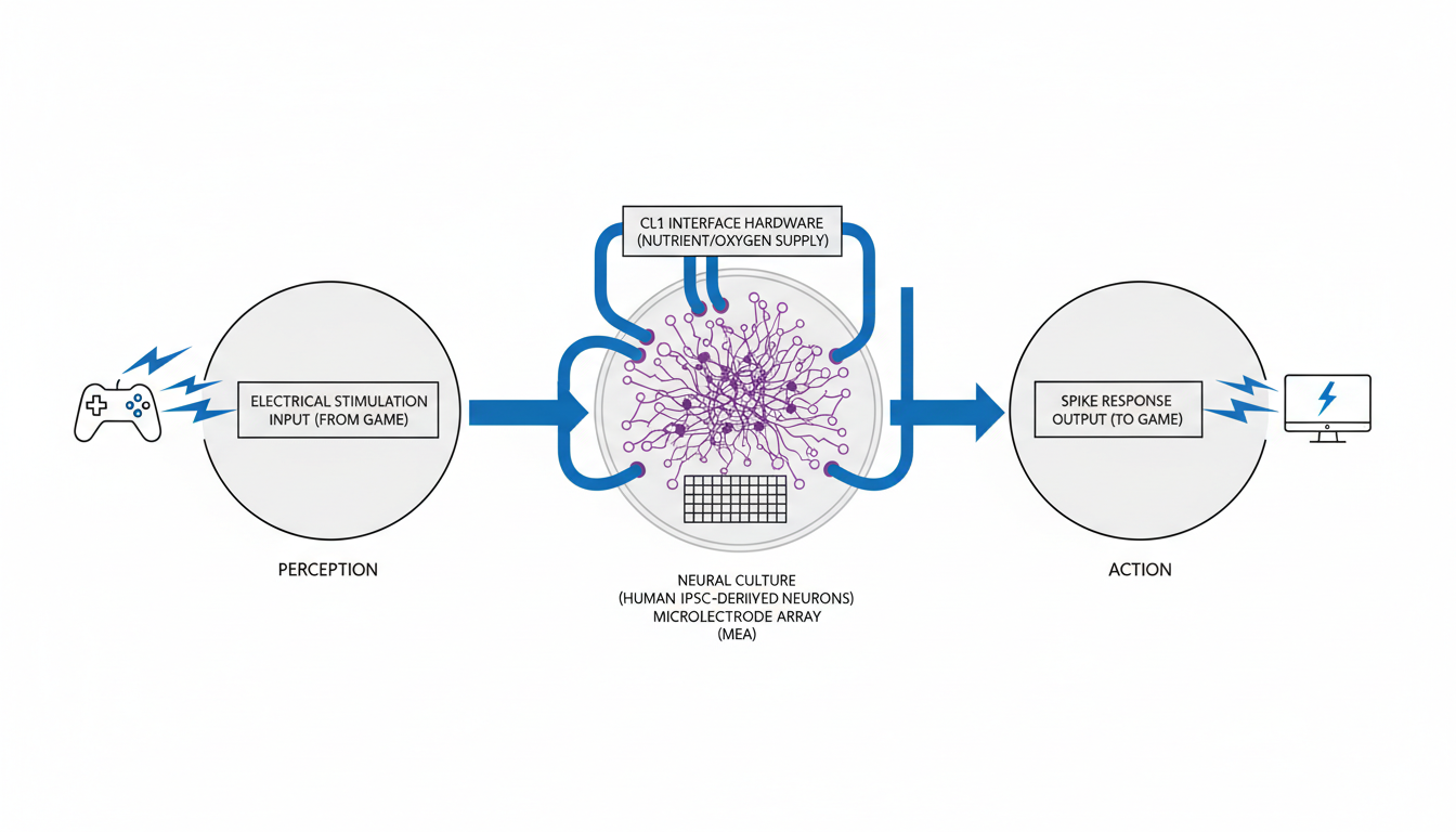 Neural culture on a microelectrode array