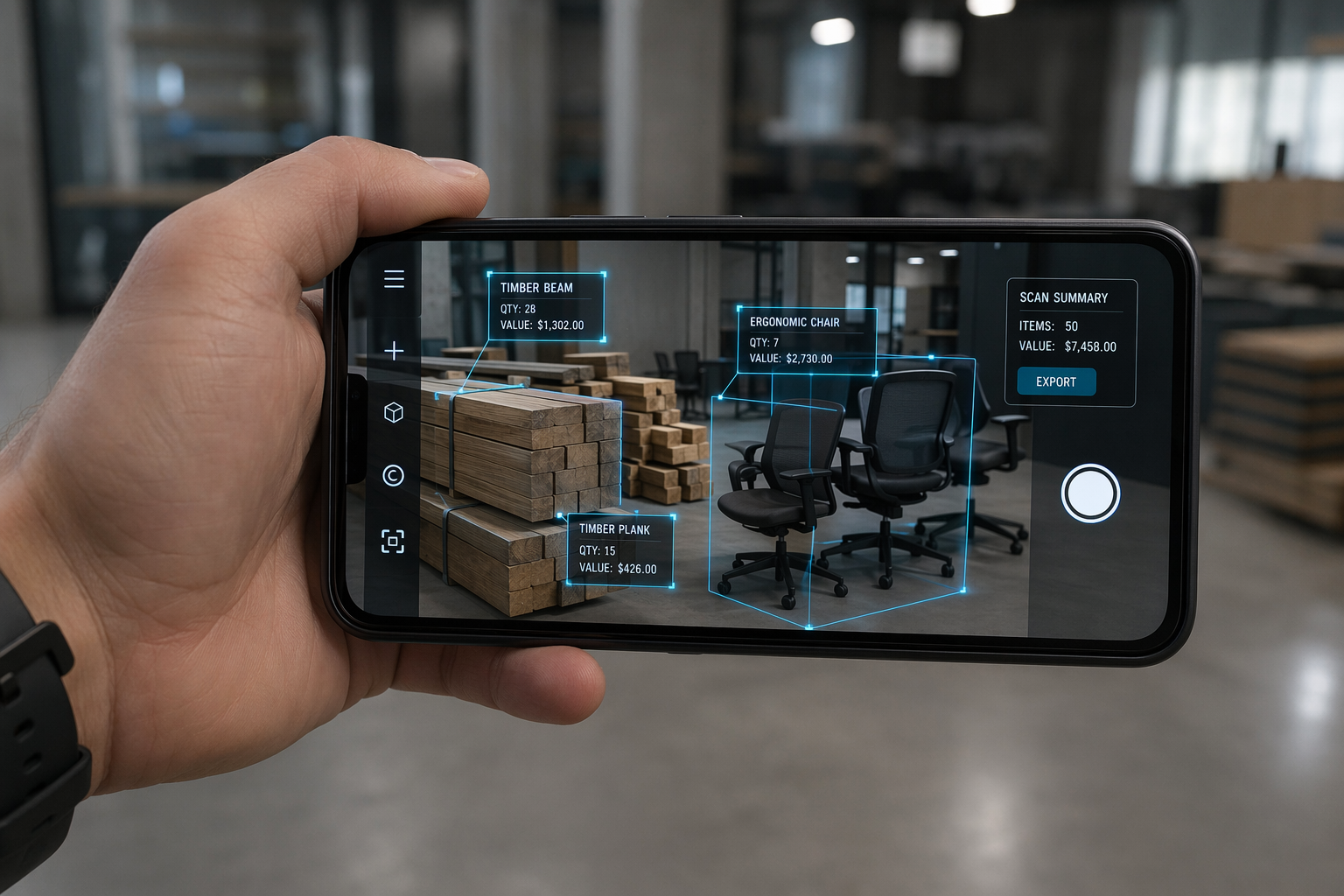 AI platform scanning construction site assets