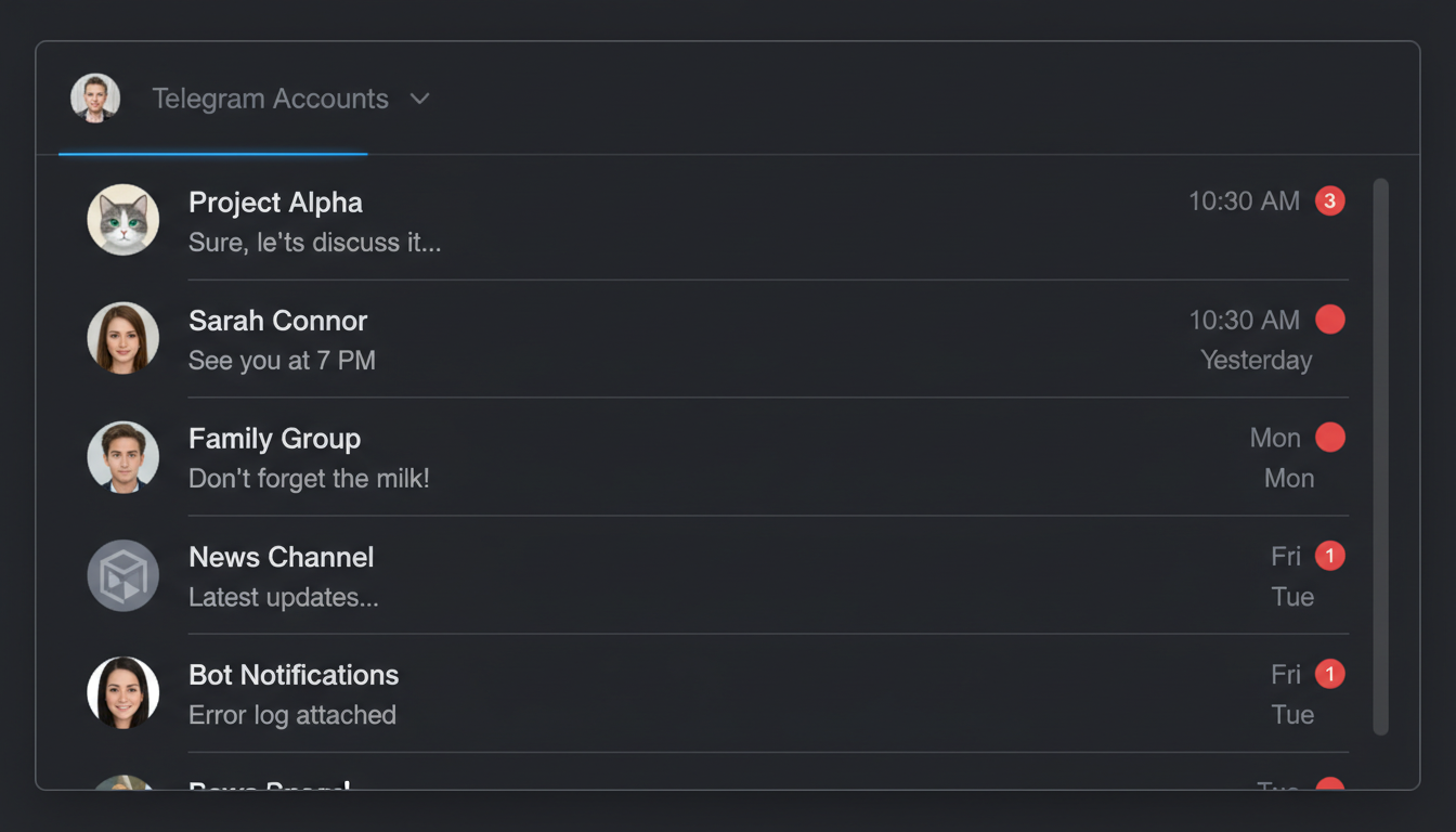 Список диалогов