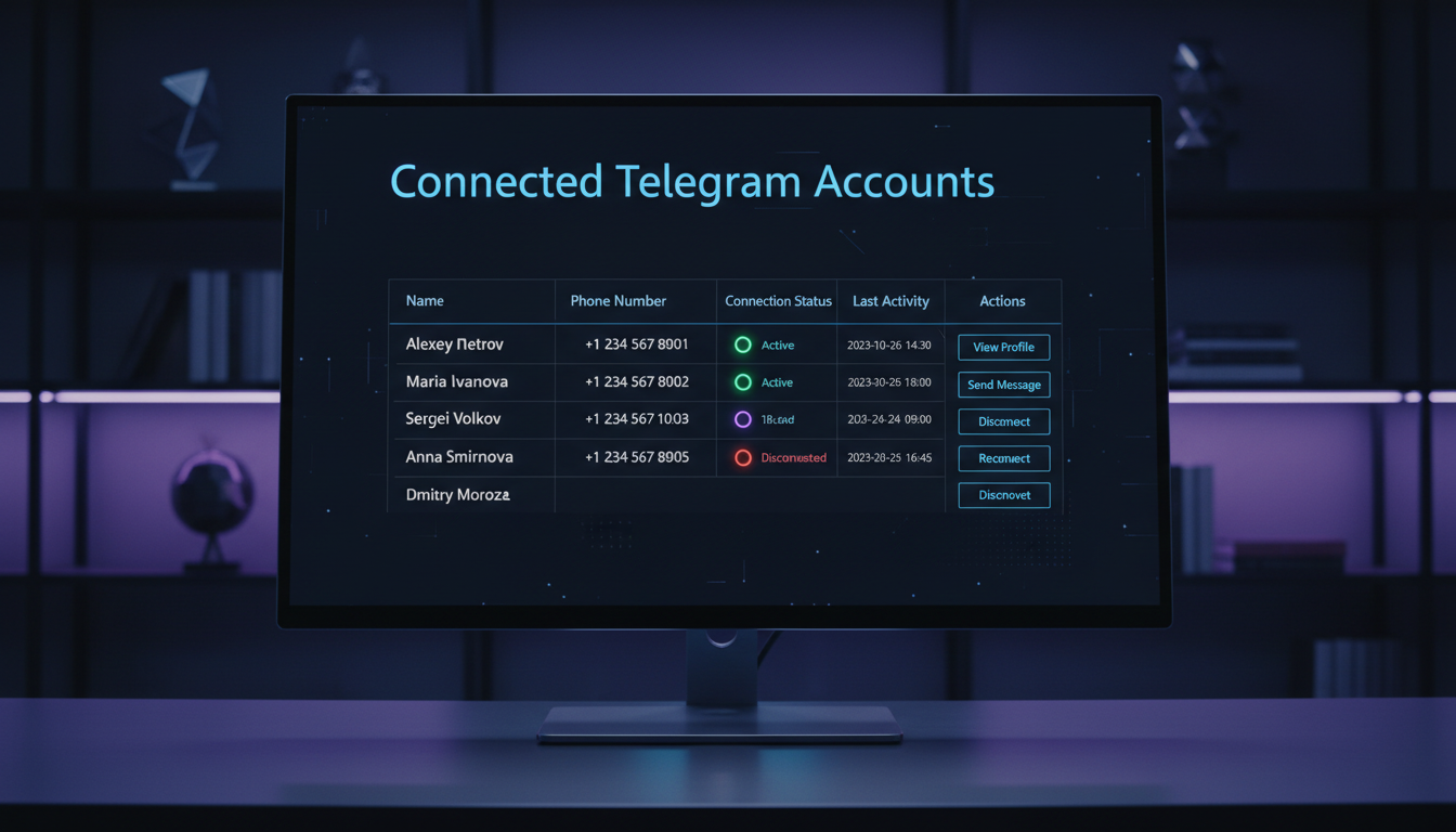 Панель управления аккаунтами